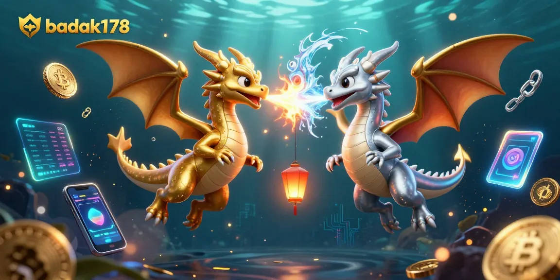 Experience the immersive gaming world of badak178 alongside dragons and crypto elements.
